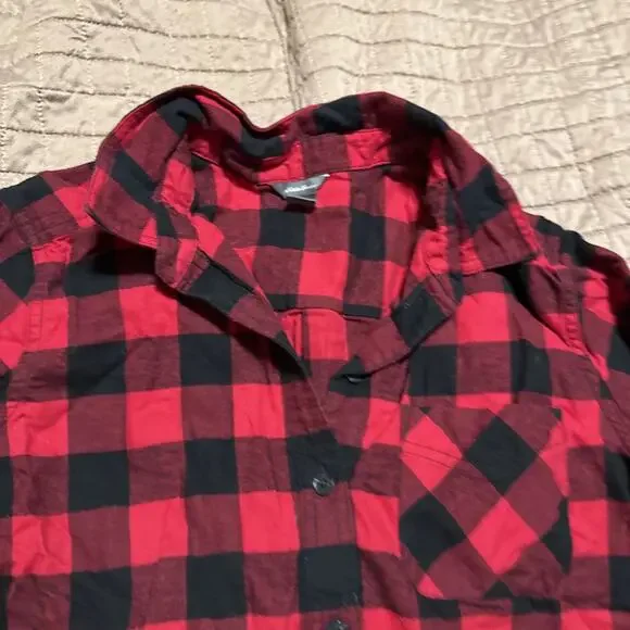 eddie bauer flannel shirt Woman’s M - Picture 5 of 8